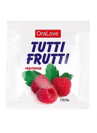 Пробник гель-смазки Tutti-frutti с малиновым вкусом - 4 гр. - Биоритм - купить с доставкой в Волгодонске