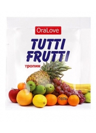 Пробник гель-смазки Tutti-frutti со вкусом тропических фруктов - 4 гр. - Биоритм - купить с доставкой в Волгодонске