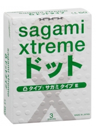 Презервативы Sagami Xtreme SUPER DOTS с точками - 3 шт. - Sagami - купить с доставкой в Волгодонске