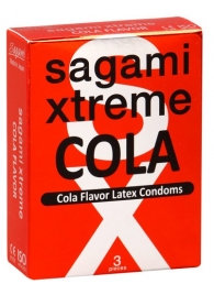 Ароматизированные презервативы Sagami Xtreme COLA - 3 шт. - Sagami - купить с доставкой в Волгодонске