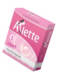Ультратонкие презервативы Arlette Light - 3 шт. - Arlette - купить с доставкой в Волгодонске