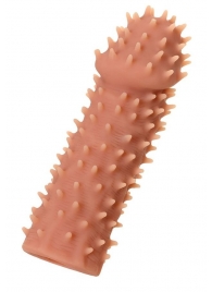 Телесная реалистичная насадка KOKOS Extreme Sleeve 07 с дополнительной стимуляцией - 12,7 см. - KOKOS - в Волгодонске купить с доставкой