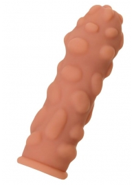 Телесная реалистичная насадка KOKOS Extreme Sleeve 11 с дополнительной стимуляцией - 12,7 см. - KOKOS - в Волгодонске купить с доставкой