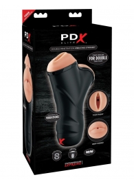 Мастурбатор в колбе с двумя тоннелями Double Penetration Vibrating Stroker - Pipedream - в Волгодонске купить с доставкой