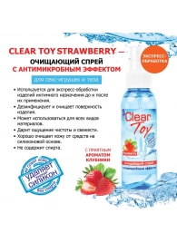 Очищающий спрей для игрушек CLEAR TOY Strawberry - 100 мл. - Биоритм - купить с доставкой в Волгодонске