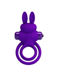 Фиолетовое эрекционное кольцо с вибростимуляцией клитора Vibrant Penis Ring III - Baile - в Волгодонске купить с доставкой