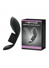 Черное кольцо на пенис с вибрацией Vibration Penis Sleeve - Baile - в Волгодонске купить с доставкой
