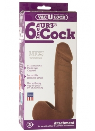 Насадка-мулат для трусиков Vac-U-Lock 6  ULTRASKYN Cock - 17,3 см. - Doc Johnson - купить с доставкой в Волгодонске