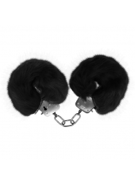 Черные меховые наручники Love с ключиками - Baile - купить с доставкой в Волгодонске