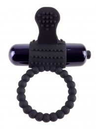 Черное эрекционное виброкольцо Vibrating Silicone Super Ring - Pipedream - в Волгодонске купить с доставкой