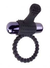 Черное эрекционное виброкольцо Vibrating Silicone Super Ring - Pipedream - в Волгодонске купить с доставкой