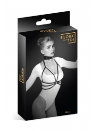 Черная упряжь на грудь Julia - Bijoux Pour Toi - купить с доставкой в Волгодонске