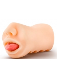 Телесный мастурбатор-ротик с язычком Oral Anne - Blush Novelties - в Волгодонске купить с доставкой