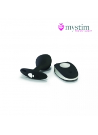 Черная пробка Mystim Rocking Vibe S с возможностью подключения к электростимулятору - 9,7 см. - MyStim - купить с доставкой в Волгодонске