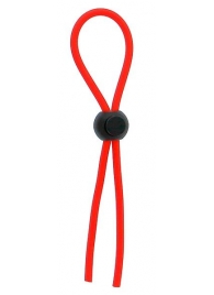 Красное эрекционное лассо с одной бусиной-утяжкой STRETCHY THIN LASSO - Dream Toys - в Волгодонске купить с доставкой