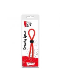 Красное эрекционное лассо с одной бусинкой-утяжкой STRETCHY THICK LASSO - Dream Toys - в Волгодонске купить с доставкой