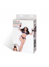 Чёрные манжеты для фиксации на кровати Bondage Bed Strap - Lux Fetish - купить с доставкой в Волгодонске
