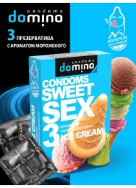 Презервативы для орального секса DOMINO Sweet Sex с ароматом мороженого - 3 шт. - Domino - купить с доставкой в Волгодонске