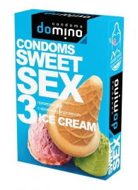 Презервативы для орального секса DOMINO Sweet Sex с ароматом мороженого - 3 шт. - Domino - купить с доставкой в Волгодонске