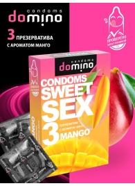 Презервативы для орального секса DOMINO Sweet Sex с ароматом манго - 3 шт. - Domino - купить с доставкой в Волгодонске