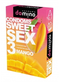Презервативы для орального секса DOMINO Sweet Sex с ароматом манго - 3 шт. - Domino - купить с доставкой в Волгодонске