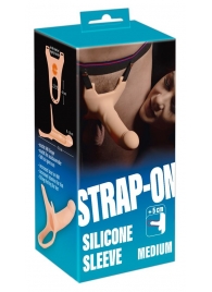 Силиконовый полый страпон на ремнях Silicone Strap-on - 16 см. - Orion - купить с доставкой в Волгодонске