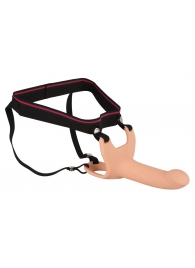 Силиконовый полый страпон на ремнях Silicone Strap-on - 16 см. - Orion - купить с доставкой в Волгодонске