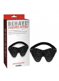 Черная маска на глаза Behave - Chisa - купить с доставкой в Волгодонске