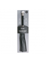 Черная плеть Easytoys Flogger With Metal Grip - 38 см. - Easy toys - купить с доставкой в Волгодонске