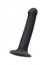 Черный фаллос на присоске Silicone Bendable Dildo M - 18 см. - Strap-on-me - купить с доставкой в Волгодонске