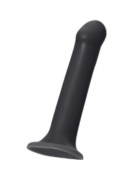 Черный фаллос на присоске Silicone Bendable Dildo L - 19 см. - Strap-on-me - купить с доставкой в Волгодонске