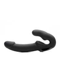 Черный безремневой страпон Urge Silicone Strap On с пультом ДУ - 24 см. - XR Brands - купить с доставкой в Волгодонске