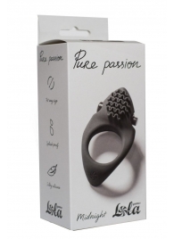 Черное эрекционное виброкольцо Pure Passion Midnight - Lola Games - в Волгодонске купить с доставкой