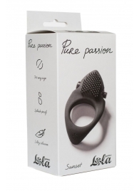 Черное эрекционное виброкольцо Pure Passion Sunset - Lola Games - в Волгодонске купить с доставкой