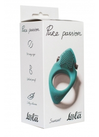 Зеленое эрекционное виброкольцо Pure Passion Sunset - Lola Games - в Волгодонске купить с доставкой