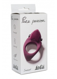 Бордовое эрекционное виброкольцо Pure Passion Sunset - Lola Games - в Волгодонске купить с доставкой