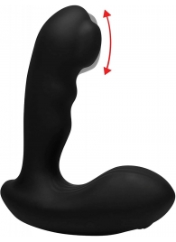 Черный стимулятор простаты Alpha-Pro 7X P-Milker Silicone Prostate Stimulator with Milking Bead - XR Brands - в Волгодонске купить с доставкой