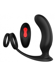 Черный массажер простаты REMOTE P-PLEASER - Dream Toys - в Волгодонске купить с доставкой