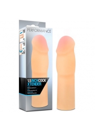 Телесная насадка-удлинитель на пенис PERFORMANCE 1.5INCH COCK XTENDER - 16 см. - Blush Novelties - в Волгодонске купить с доставкой