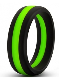 Черно-зеленое эрекционное кольцо Silicone Go Pro Cock Ring - Blush Novelties - в Волгодонске купить с доставкой