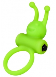 Зеленое эрекционное виброкольцо на пенис Cock Ring - A-toys - в Волгодонске купить с доставкой