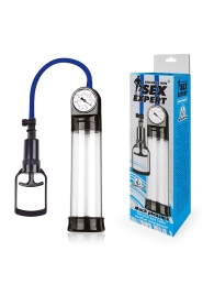 Прозрачная вакуумная помпа Sex Expert с манометром - Sex Expert - в Волгодонске купить с доставкой