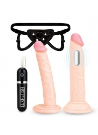 Регулируемые трусики с 2 насадками - 16 и 15 см. - Lux Fetish - купить с доставкой в Волгодонске