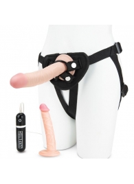 Регулируемые трусики с 2 насадками - 16 и 15 см. - Lux Fetish - купить с доставкой в Волгодонске
