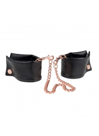 Черные мягкие наручники Entice French Cuffs с цепью - California Exotic Novelties - купить с доставкой в Волгодонске