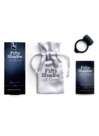 Темно-серое эрекционное кольцо Vibrating Love Ring с вибрацией - Fifty Shades of Grey - в Волгодонске купить с доставкой