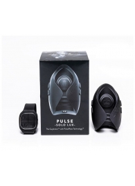 Темно-серый инновационный мужской осциллятор PULSE SOLO LUX с пультом ДУ - Hot Octopuss - в Волгодонске купить с доставкой