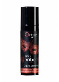 Разогревающий гель для массажа ORGIE Sexy Vibe Hot с эффектом вибрации - 15 мл. - ORGIE - купить с доставкой в Волгодонске