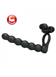 Черная насадка для двойной стимуляции Hercules Penis Sheath III - 15,3 см. - Baile - купить с доставкой в Волгодонске