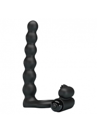 Черная насадка для двойной стимуляции Hercules Penis Sheath III - 15,3 см. - Baile - купить с доставкой в Волгодонске